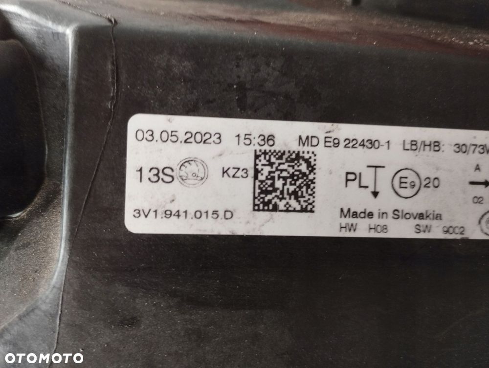 lampa lewa full led skoda superb iii 3 lift 3v 3v1 2019-2024 - 10