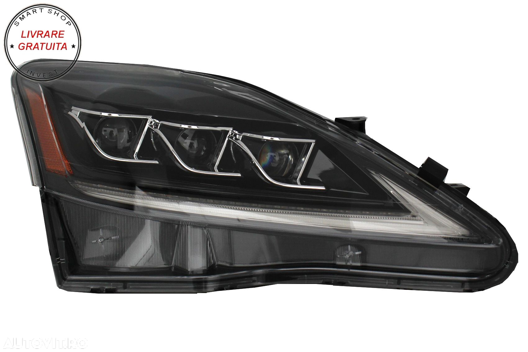 Faruri Full LED Semnal Dinamic LEXUS XE20 (2006-2013) Negru- livrare gratuita - 5