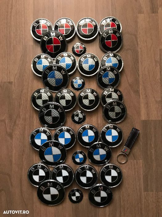 Semn emblema roti capota porbagaj si volan compatibile cu BMW - 1