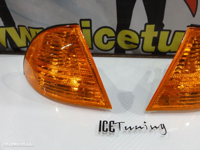 Pisca / Farois / Farolins frontais BMW E46 4 portas / Touring 98-01 Fundo Laranja JDM - 5