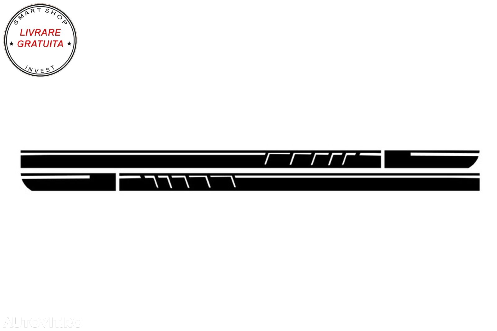 Set Stickere pentru Capota Plafon Portbagaj si Laterale Negru Mat Mercedes CLA W11- livrare gratuita - 3