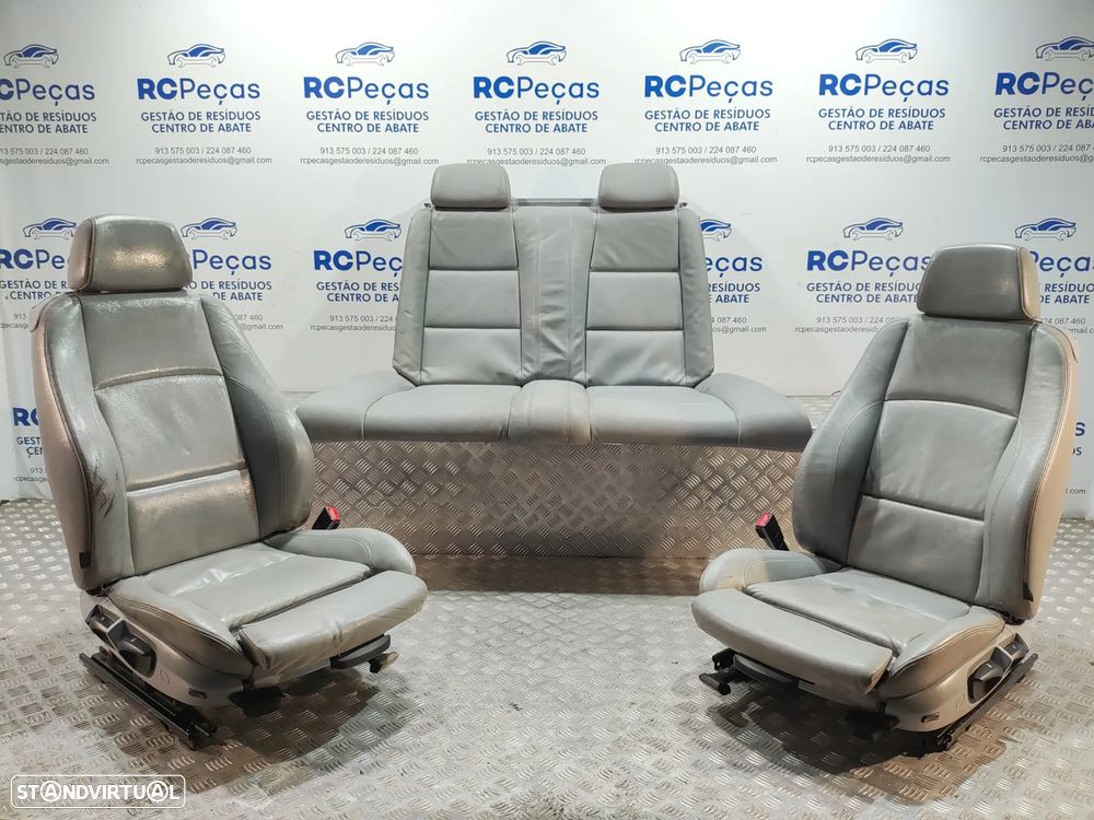 Conjunto de bancos em pele Cinzentos BMW Serie 1 E88 Cabrio Pack M