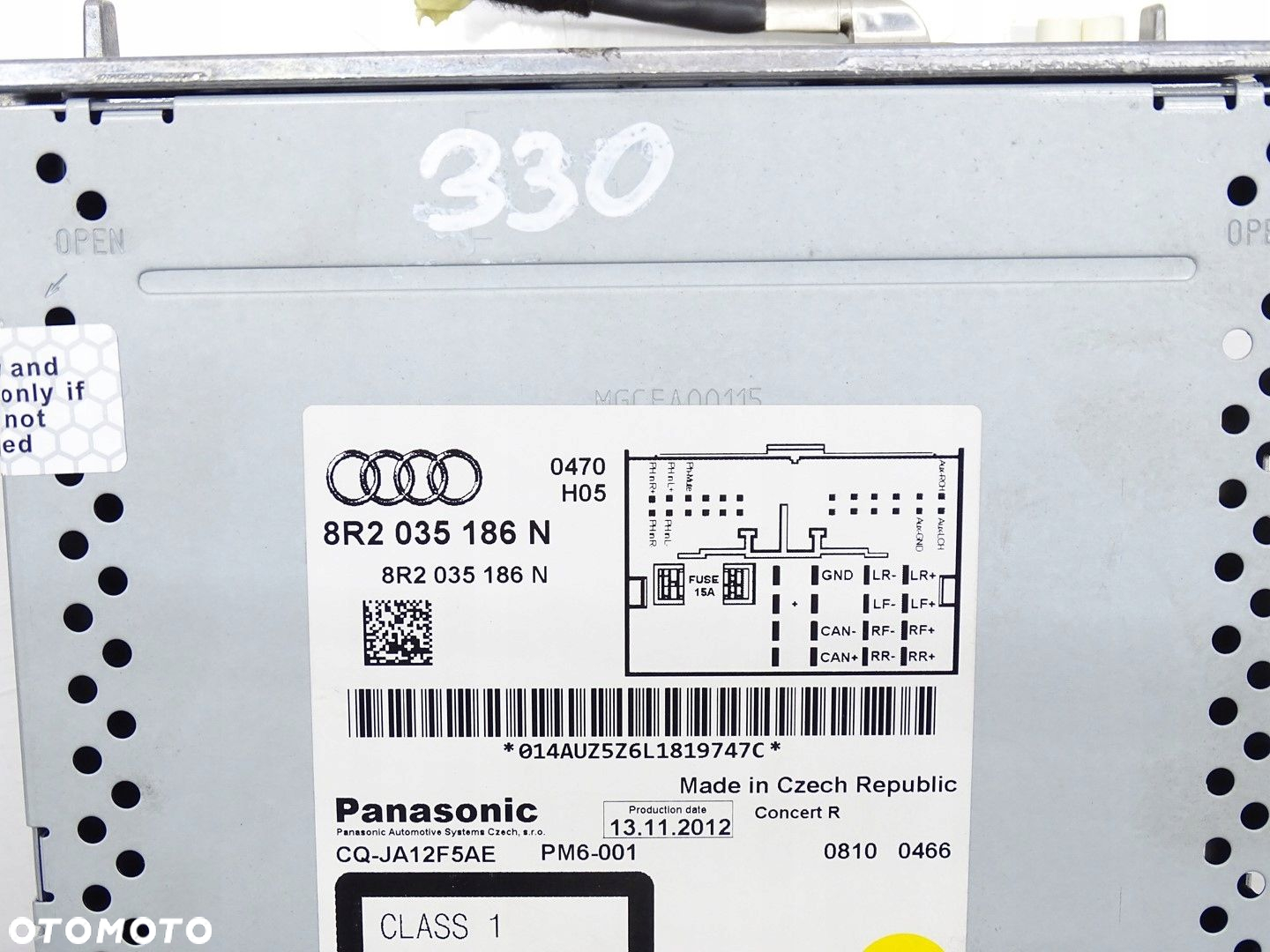 RADIO RADIOODTWARZACZ CD AUDI CONCERT AUDI A5 8T A4 B8 Q5 8R2035186N - 4