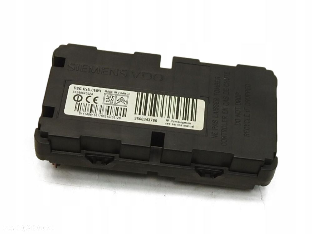 MODUŁ STEROWNIK ECU PEUGEOT 607 LIFT 9660343780 - 1