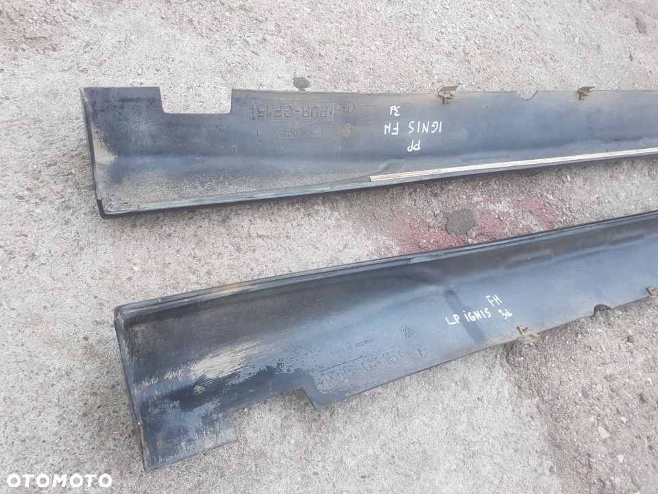 Suzuki Ignis FH 00-03 listwy progowe nakładki dla wersji 3 drzwiowy BLACK LIMIT - 7