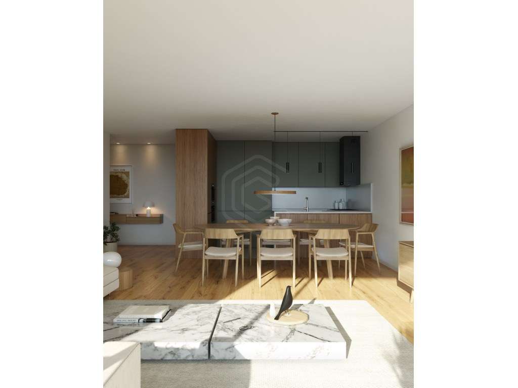 Apartamento T1+1 novo em S. Felix da Marinha, varanda de 21m2 e Lug... - Grande imagem: 5/9