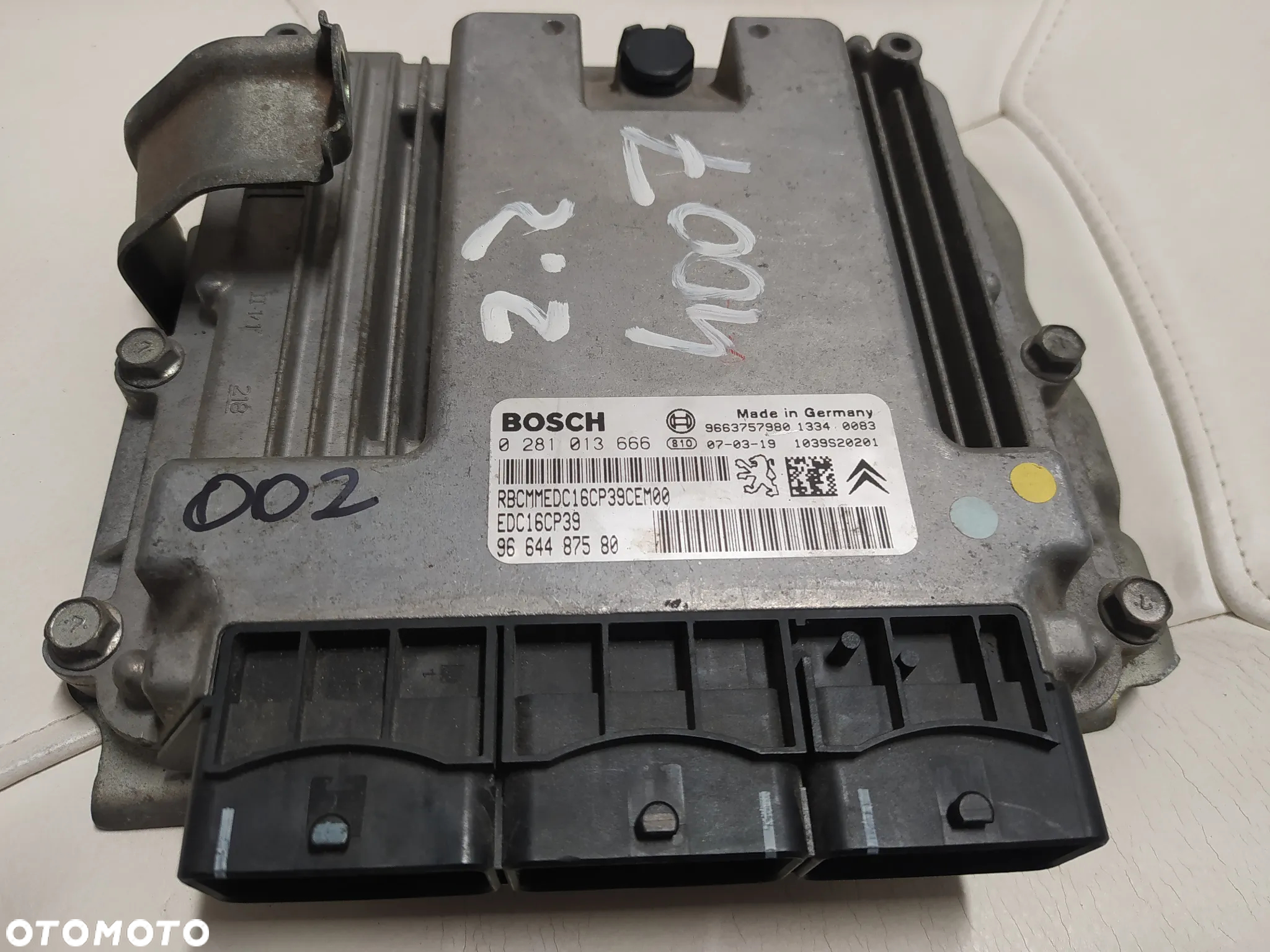 KOMPUTER STEROWNIK SILNIKA ECU PEUGEOT 4007 2.2 HDI CITROEN 0281013666 9664487580 - 7