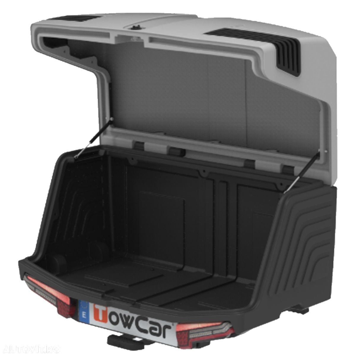 Cutie portbagaj pe carligul de remorcare Towbox V3 Classic Gri - 2