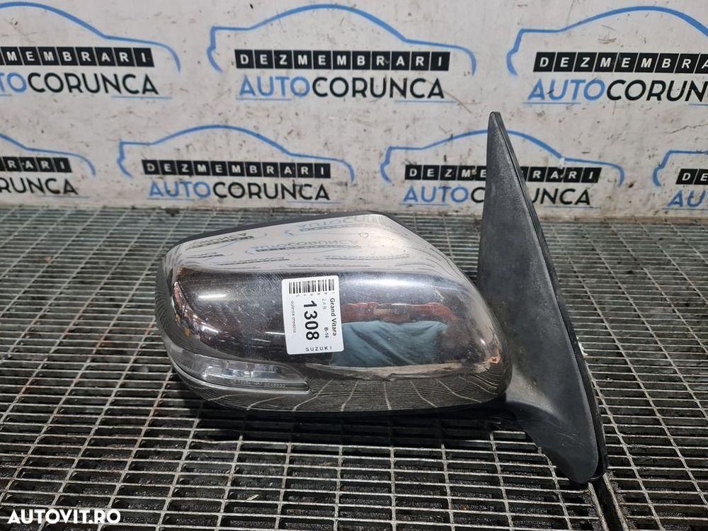Oglinda dreapta Suzuki Grand Vitara 2006 - 2012 4 Usi Negru (1308) Fara rabatare - 1
