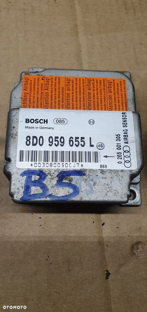 Moduł Sensor Airbag Poduszek VW Passat B5 1J0909607 - 1