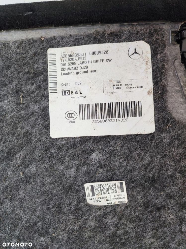 MERCEDES C KLASA W 205 PODŁOGA BAGAŻNIKA KOMBI - 4