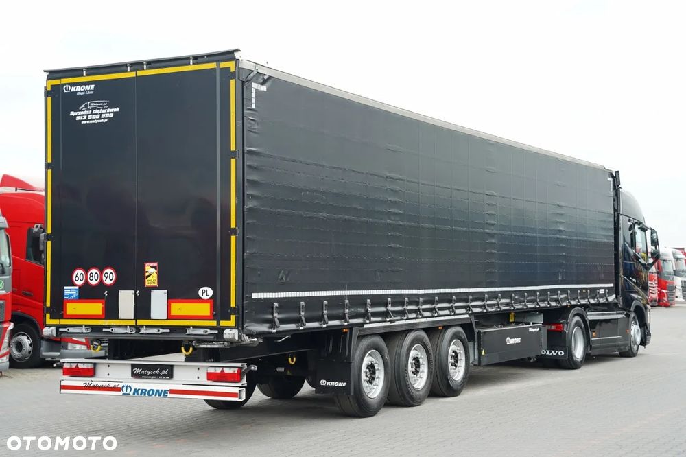 Volvo FH 460 / ZESTAW / KLIMA POSTOJOWA / OPONY 100% / I-SAVE / + KRONE FIRANKA / STANDARD / 2X OŚ PODNOSZONA / DACH PODNOSZONY / PALECIARA - 9