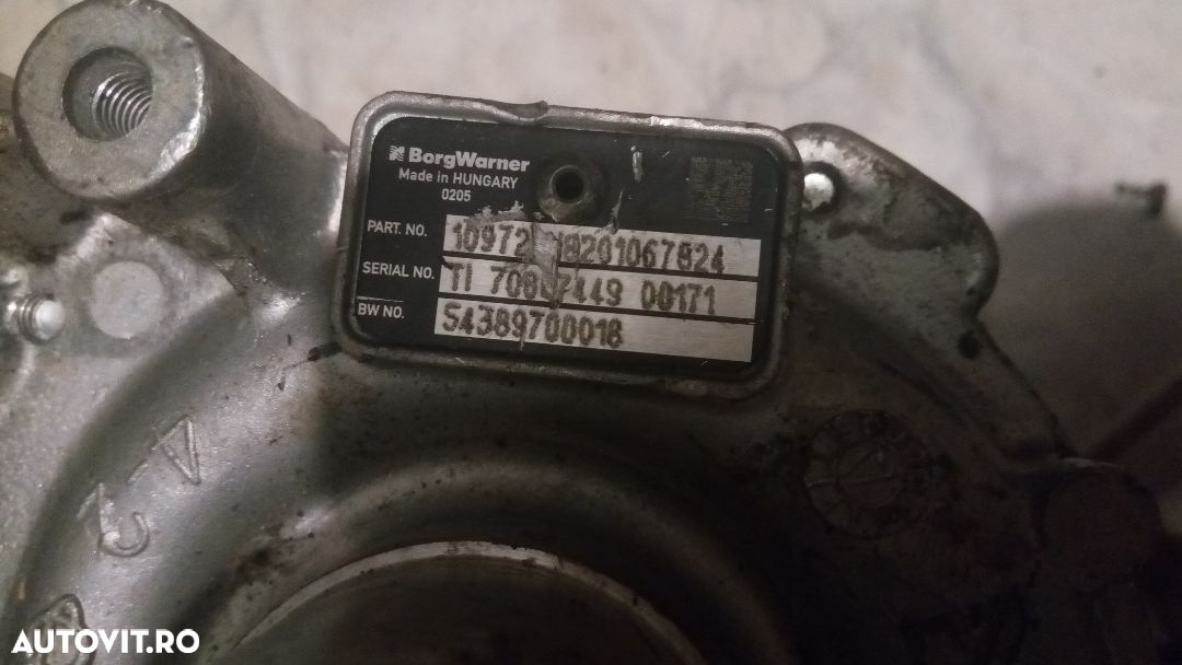 Turbo 1.6 dci 54389700018 Renault Opel Vivaro Megane 3 - 5
