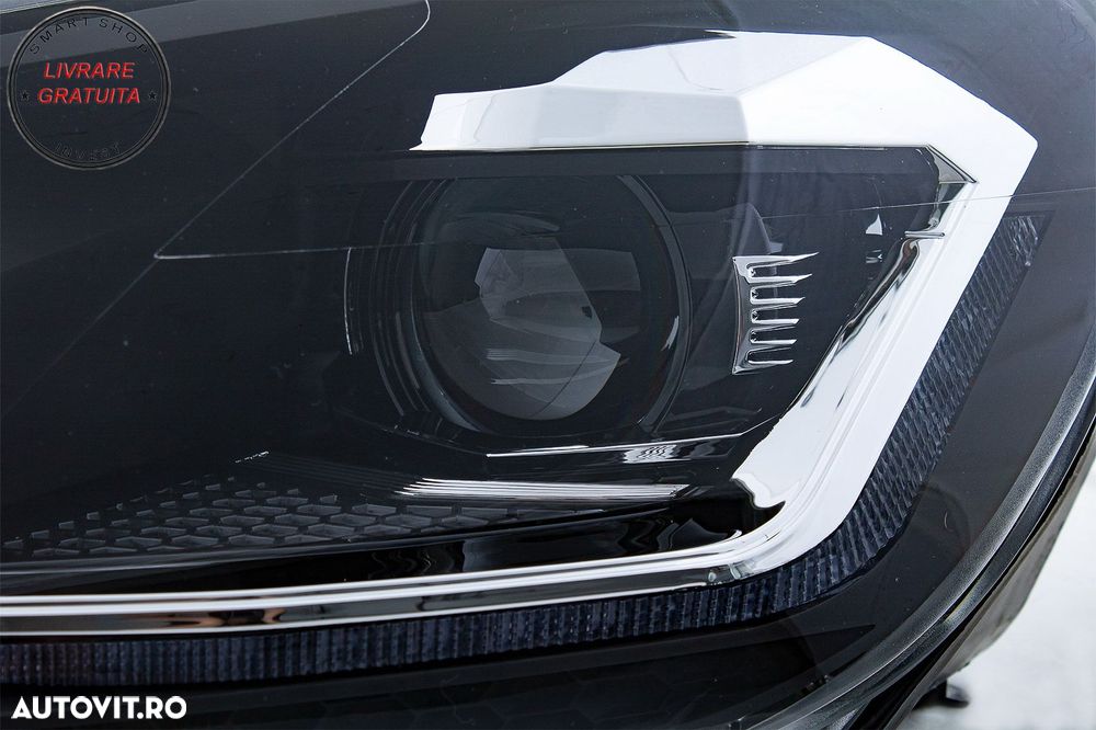 Faruri LED VW Golf 6 VI (2008-2013) Facelift G7.5 Look Silver Semnalizare Secventi- livrare gratuita - 11