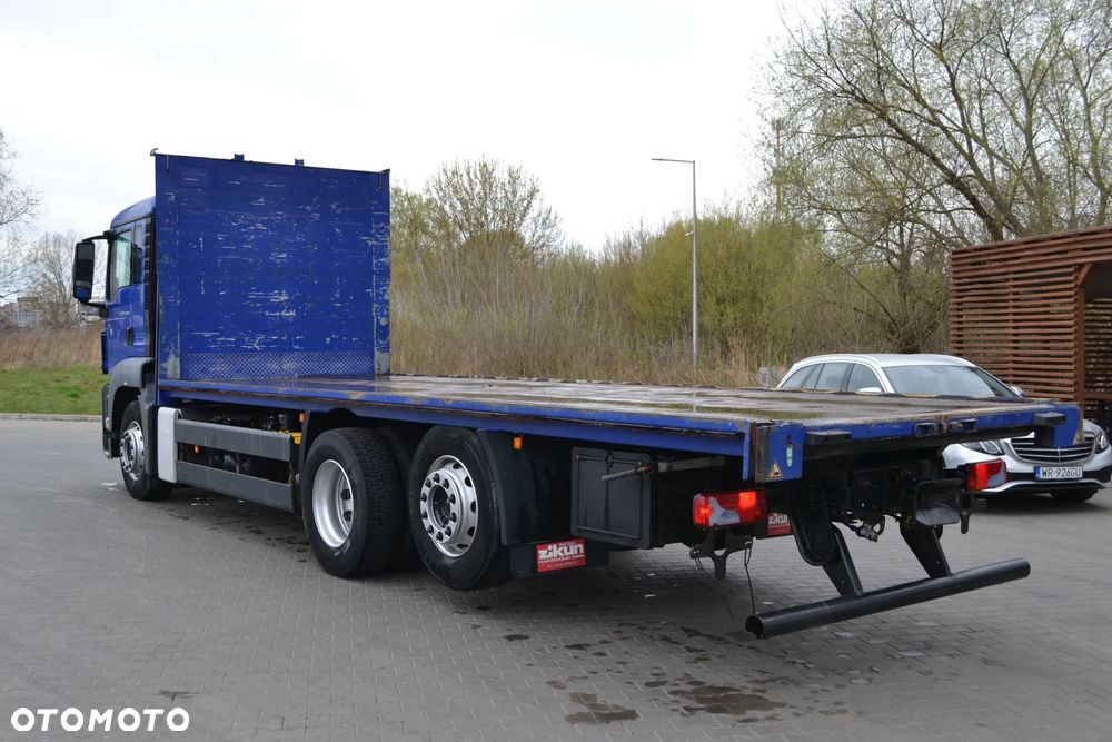 MAN TGS 26.360 TYLKO 412 TYS km MANUALNA SKRZYNIA BIEGÓW PLATFORMA dł. 7.4 m - 5