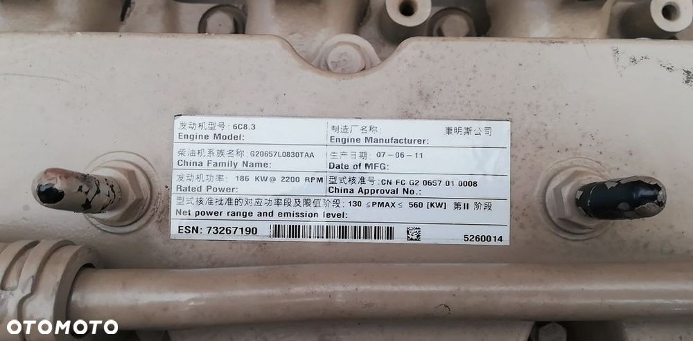 cummins 6c8.3 SILNIK 186 KW 2200 RPM 43000 netto - 6