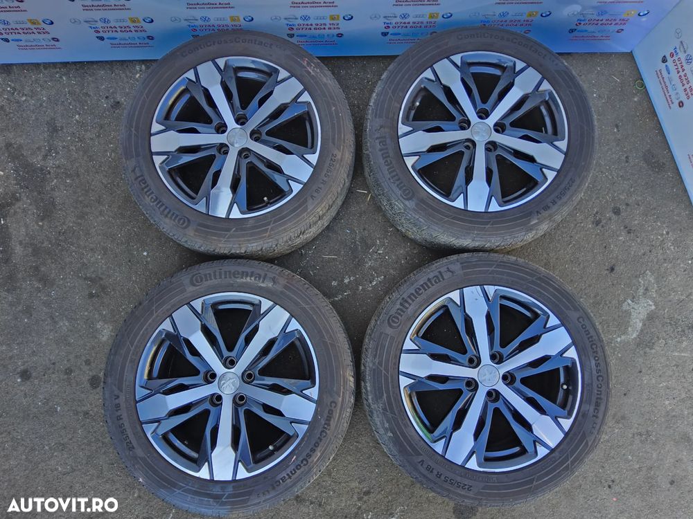 Jante aliaj Peugeot 3008 R18 308 508 5008 Citroen c4 c5 jante cu anvelope 225/55/r18 continental - 2