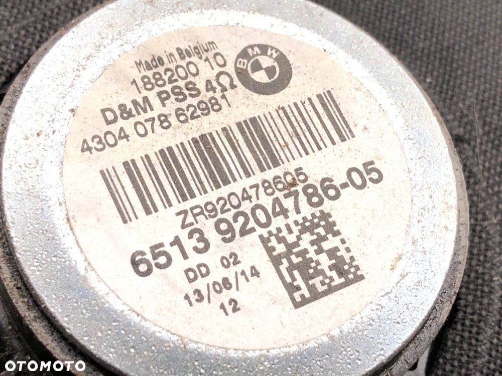 GŁOŚNIK  BMW X1 (E84) 2009 - 2015 sDrive 16 d 85 kW [116 KM] olej napędowy 2012 - 2015 9204786 - 4
