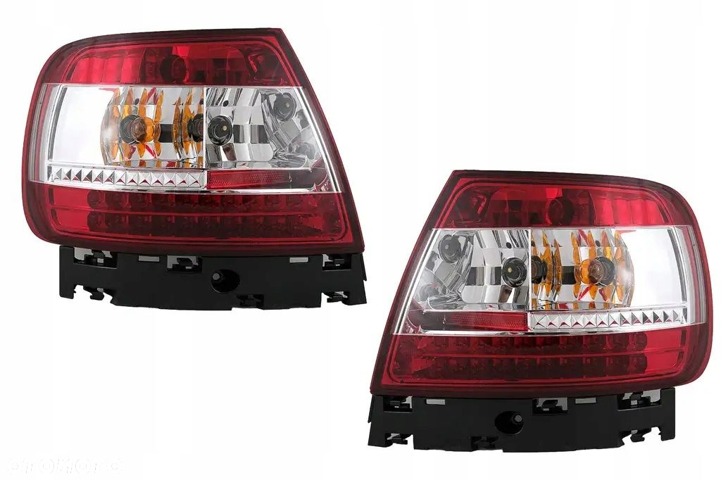 Lampy tylne kpl Led Biało Czerwone Tuning Audi A4 b5 8d Sedan 1994-2001 - 3
