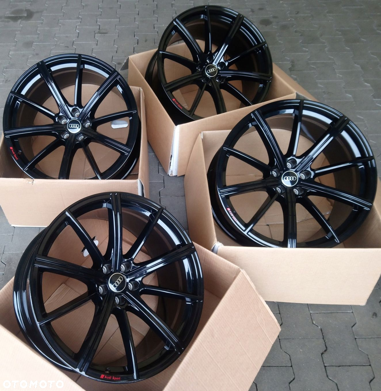 FELGI 21" 5x112 ORYGINAŁ AUDI RS6 RS7 Q7 Q8 S7 A7 SQ7 SQ8 BLACK - 5