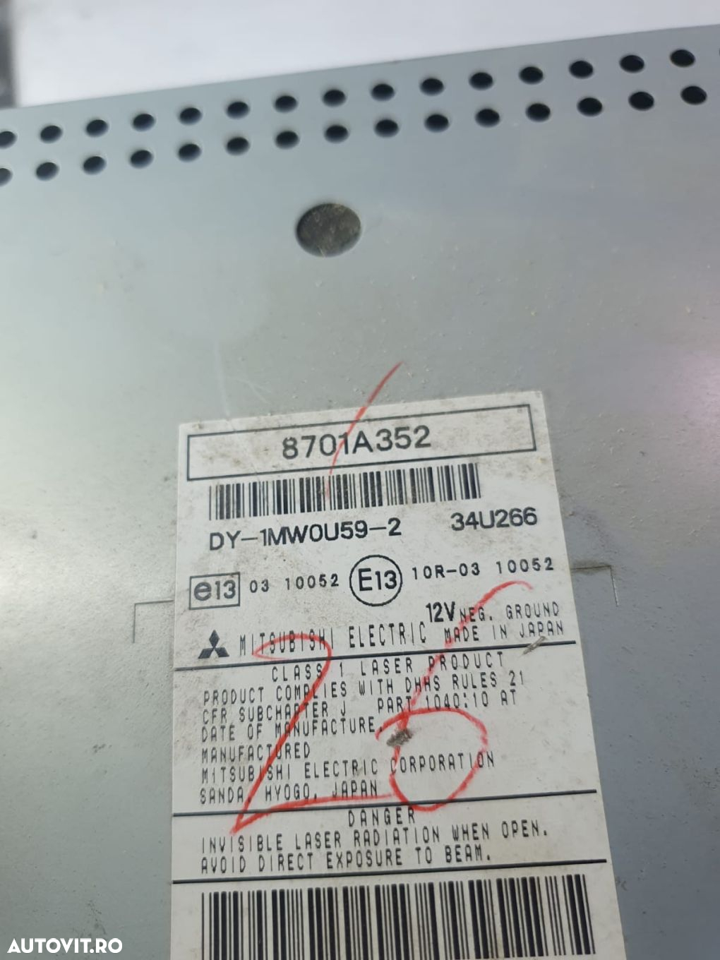Radio cd 8701a352 Mitsubishi ASX 1 (facelift) - 3
