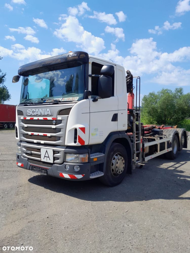 Scania G 440 6x2 HAK HAKOWIEC + HDS dzwig żuraw HIAB / RADIO + 5/6 funkcja - 1