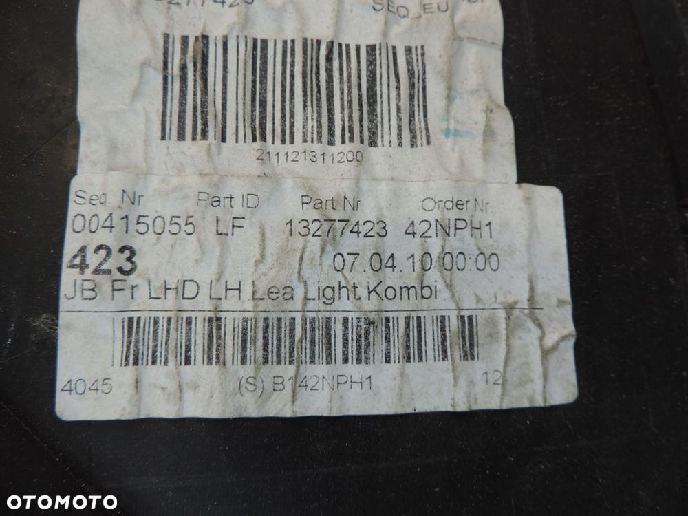 OPEL INSIGNIA A KOMBI EUROPA BOCZEK TAPICERKA DRZWI PRZÓD LEWY 1327742 - 13