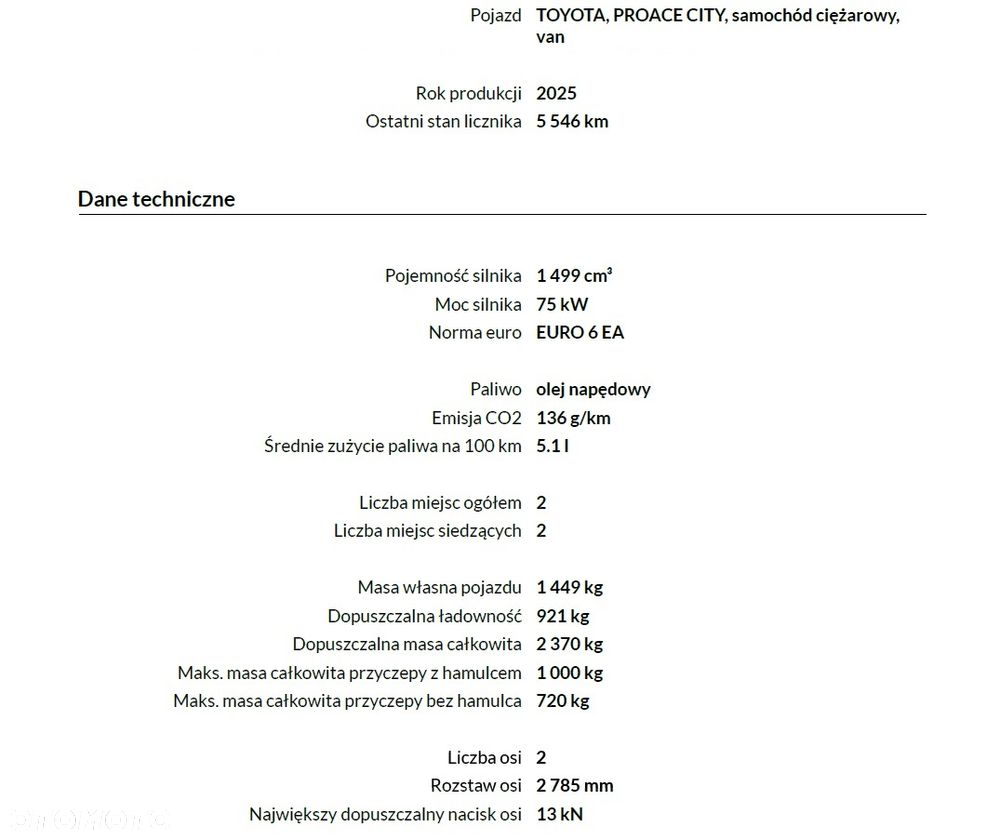 Toyota 2025 ProAce City 1.5 D-4D Comfort S&S salon POLSKA - 4