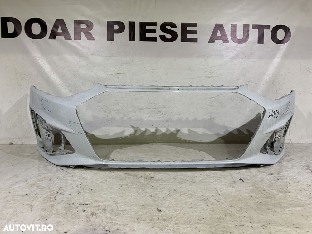 Bara fata Audi A4, B9, facelift, S-Line, 2020, 2021, 2022, 2023, 2024, cod origine OE 8W0807437AQ, cu gauri pentru spalatori faruri. - 2