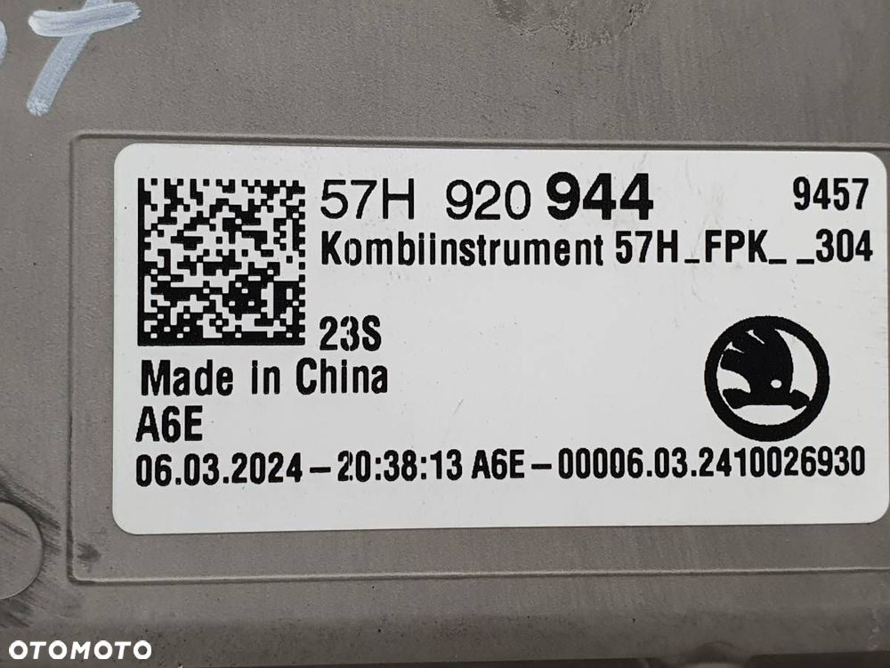 LICZNIK WYŚWIETLACZ EKRAN SKODA SUPERB IV TDI 57H920944 - 6