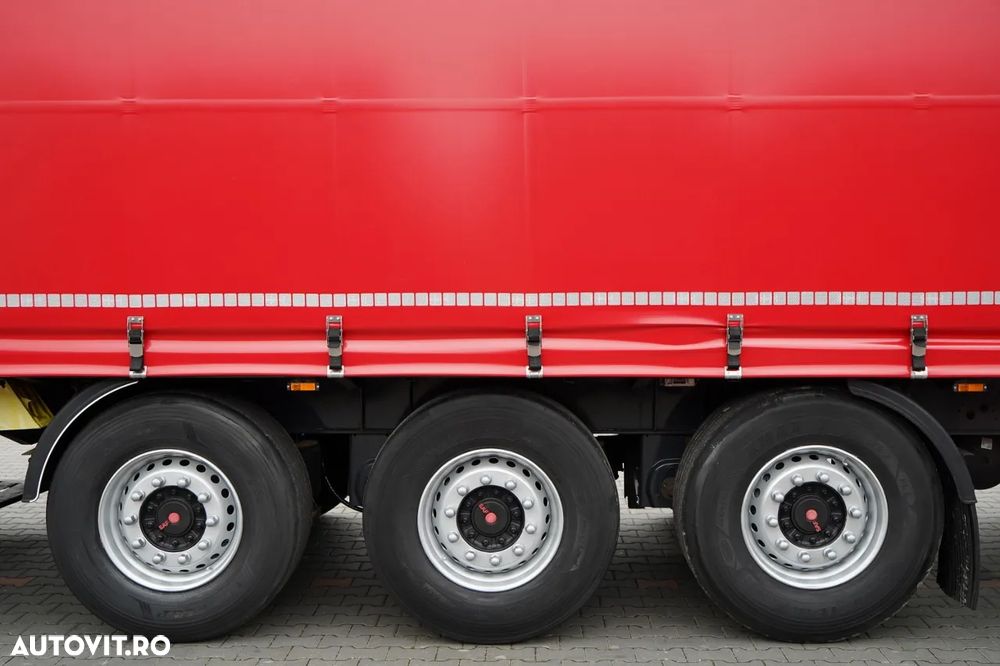 Wielton / CORTINĂ STANDARD / REMORCA DIN OȚEL - 9 M / AXĂ CULISANTĂ / SAF / ACOPERIȘ CULISANT / - 24