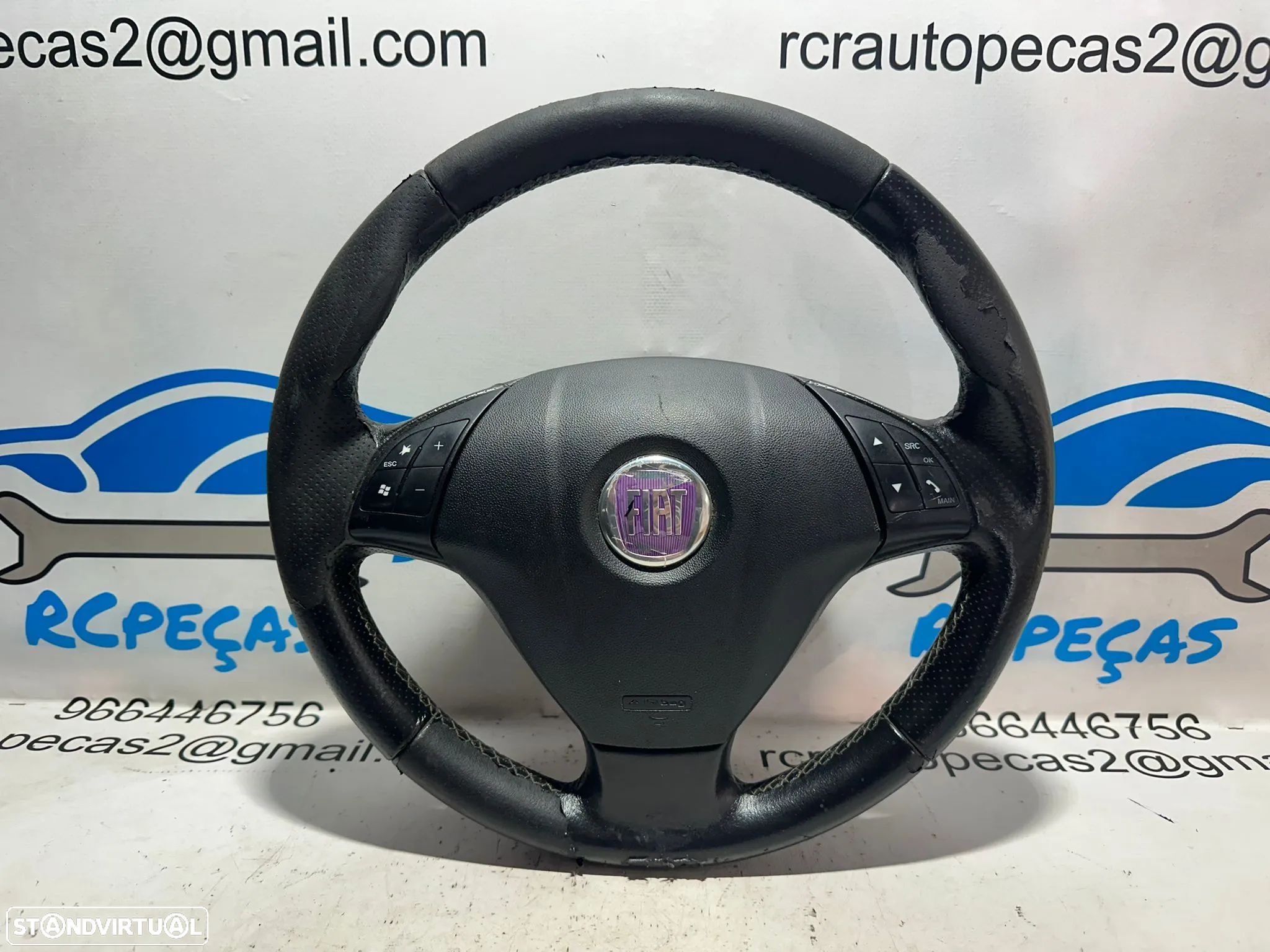 Volante Pele Perfurada Multifunções Botões Fiat Grande Punto EVO 199 735331951 - 1