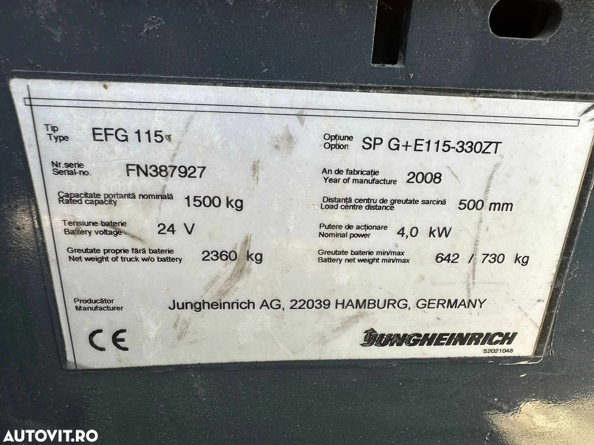 Jungheinrich EFG 115 - 10