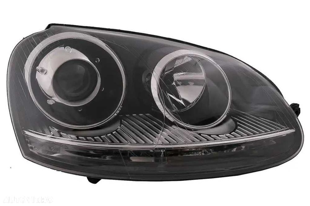 Faruri VW Golf 5 Jetta GTI R32 Look Lupa Chrome Black Kitt sau DEPO - 4