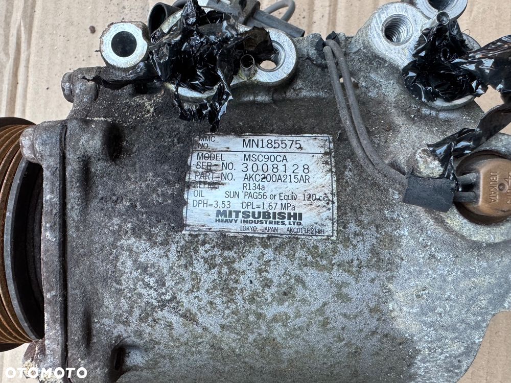 MITSUBISHI OUTLANDER I 2.0 16V KOMPRESOR SPRĘŻARKA KLIMATYZACJI MN185575 - 2