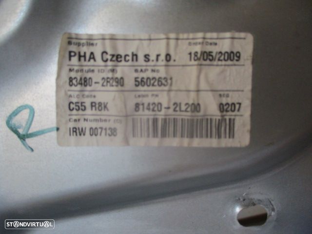 Elevador Sem Motor 834802R290 HYUNDAI I30 2010 1.6CRDI  16V 115CV 5P CINZA TD - 4