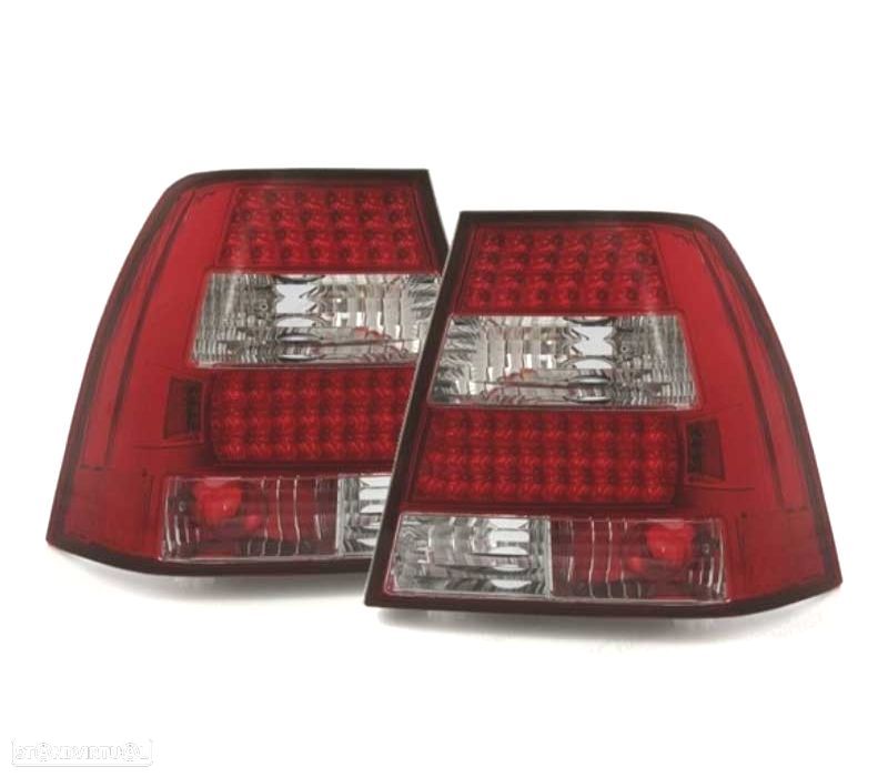 FAROLINS TRASEIROS LED PARA VOLKSWAGEN VW BORA 98-05 VERMELHO BRANCO - 1