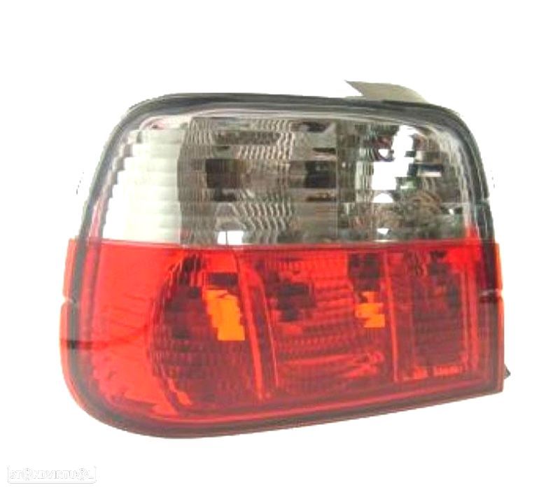 FAROLINS TRASEIROS BMW E36 COMPACT 90-97 VERMELHO BRANCO - 1