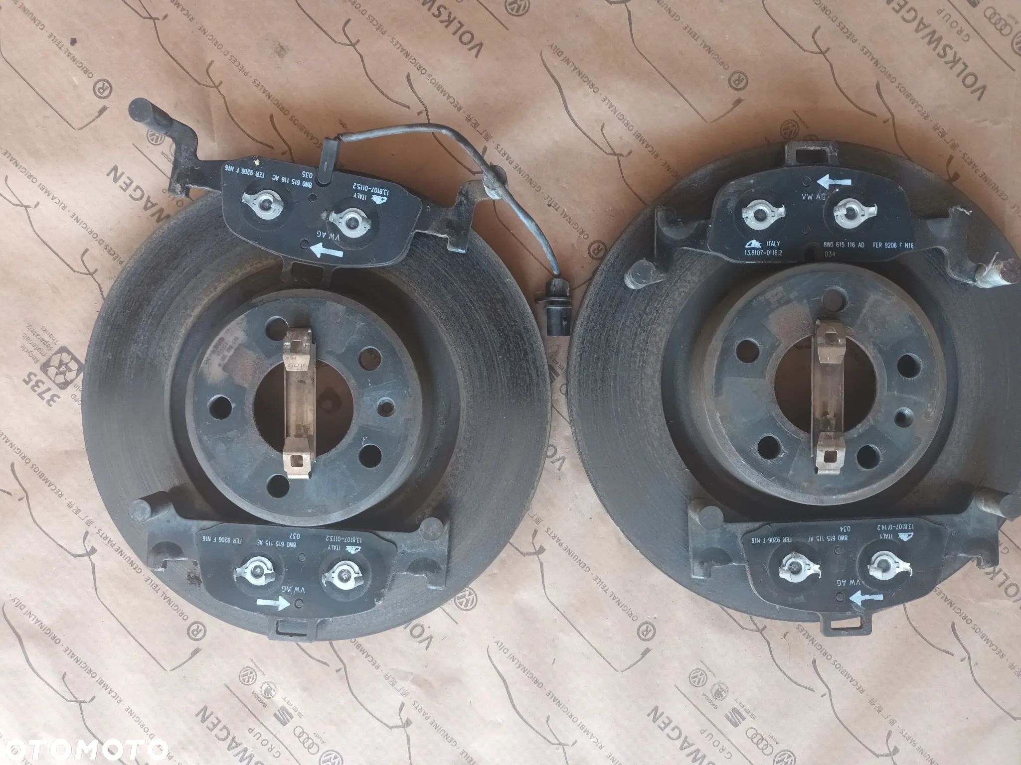 Audi A4 B9 8W komplet Tarcze Hamulcowe klocki PRZÓD 8W0615301P 338 mm 72KM - 1