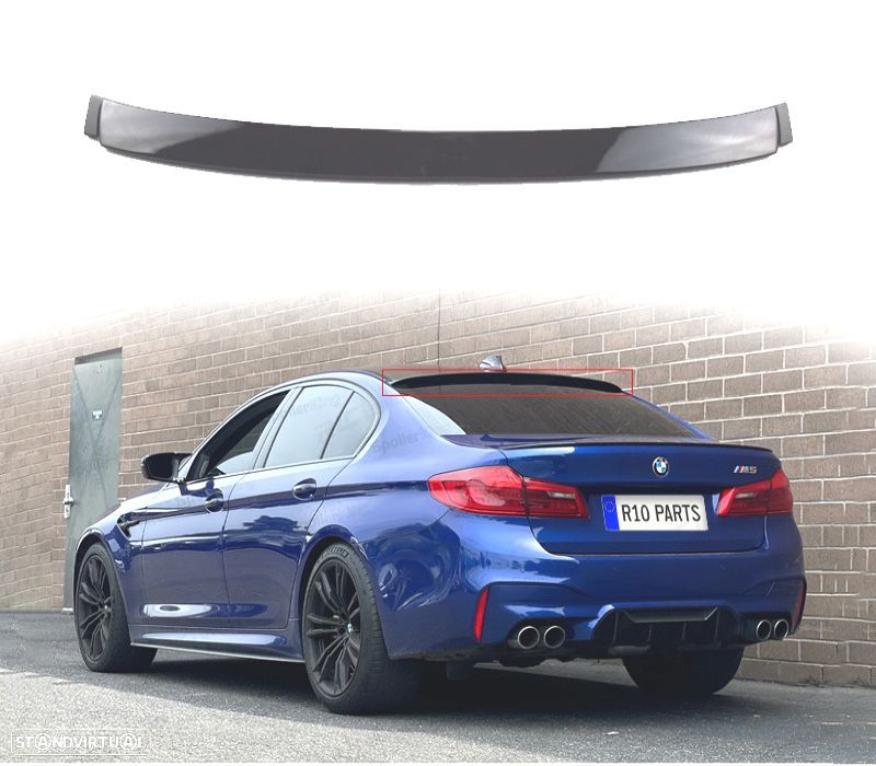 SPOILER TRASEIRO BMW F10 10-17 PRETO BRILHANTE - 1