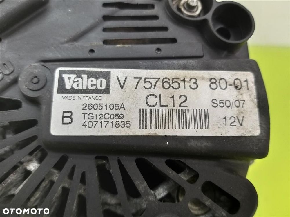 Alternator Peugeot 308 2008-2013 1,6 BENZYNA VALEO ORYGINAŁ 1 PIN - 6