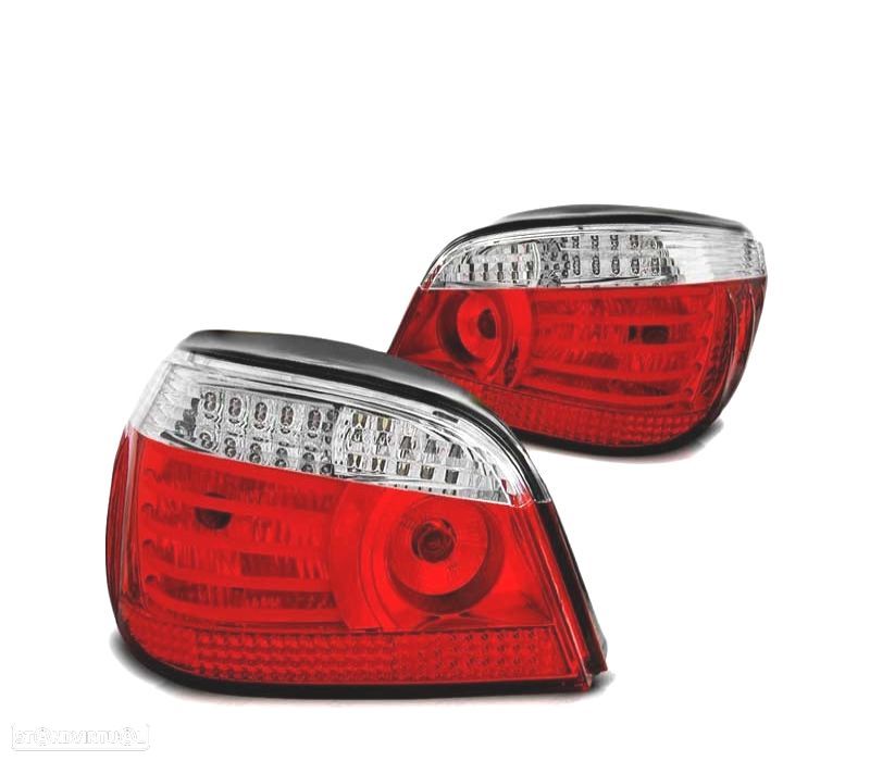 FAROLINS TRASEIROS LED BMW E60 03-07 VERMELHO CRISTAL - 2