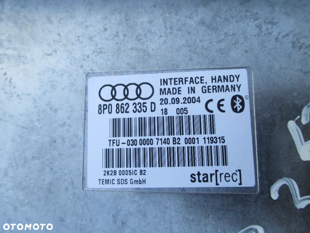 MODUŁ TELEFONU bluetooth audi A3 A4 8P0862335D - 2