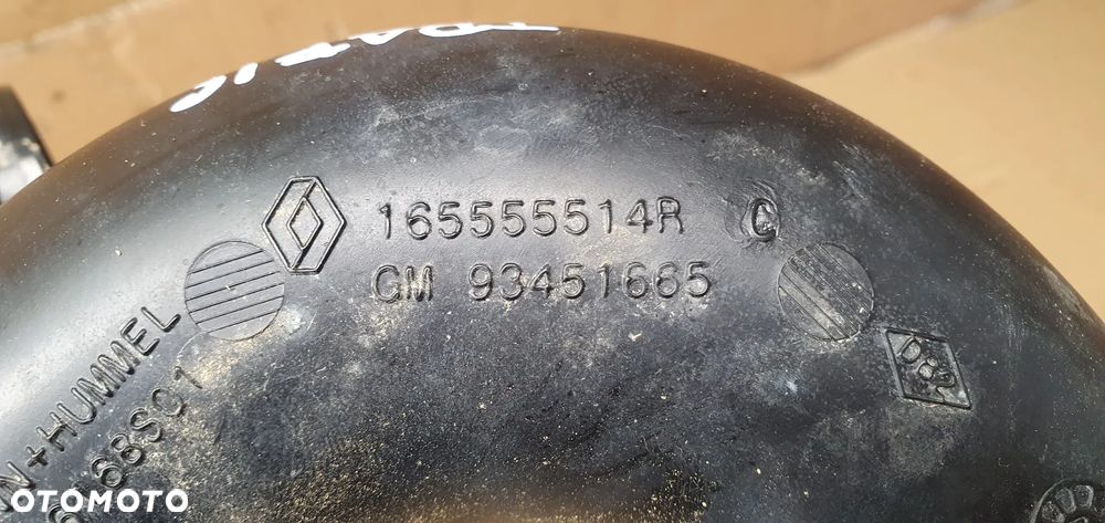 Rura dolot wlot kanał powietrza Opel Vivaro B Trafic III 1.6 DCI 165555514R 93451665 - 7