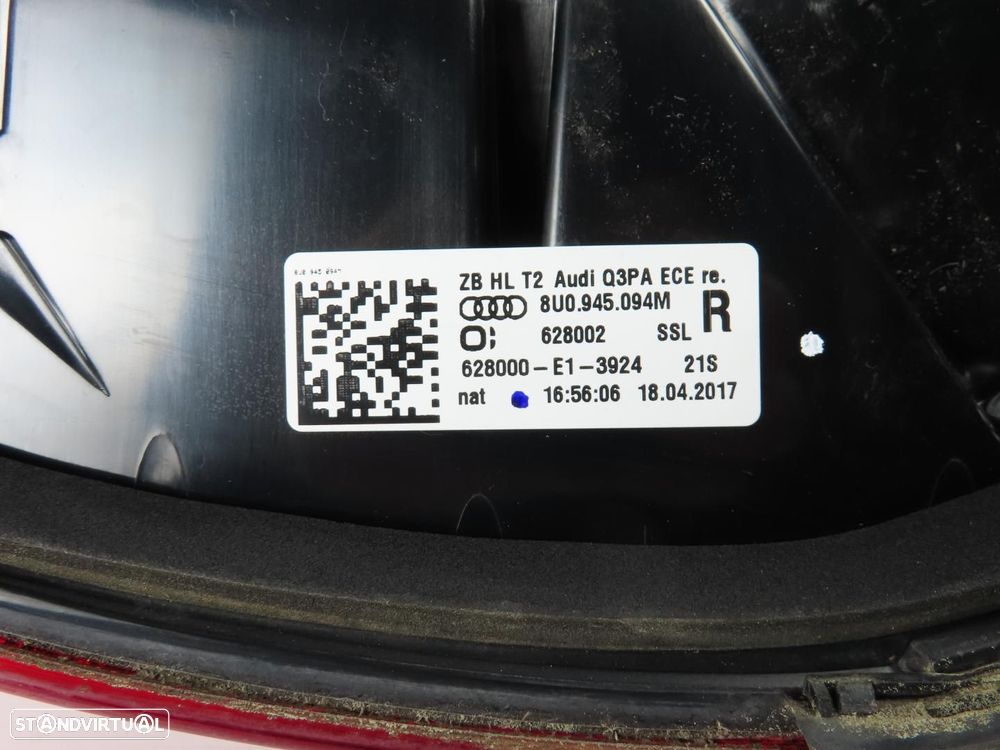 Farolim LED Direito/Trás Usado / Original AUDI Q3 (8UB, 8UG) 8U0945094M - 5