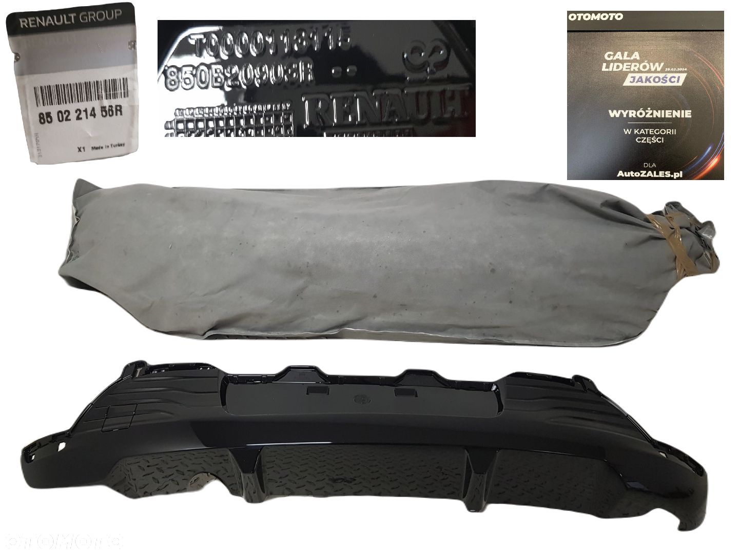 NOWY ORYGINALNY SPOILER DYFUZOR ZDERZAKA TYLNEGO TYŁ RENAULT CLIO HB IV 4 12- 850B20903R 850221456R - 1