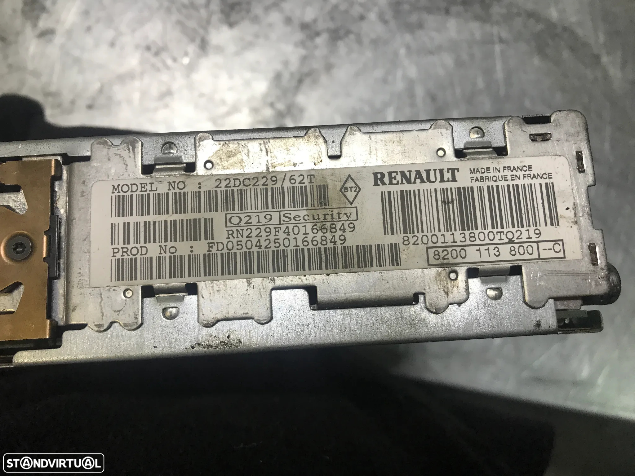 AUTORADIO ORIGINAL RENAULT CLIO II - 8200113800 - 3