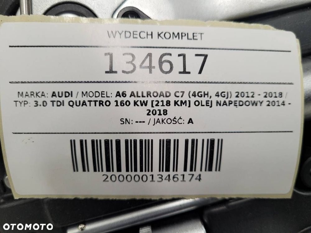 WYDECH TŁUMIK KOMPLET AUDI A6 C7 ALLROAD 3.0 TDI - 14