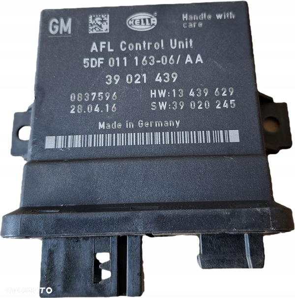 39021439 MODUŁ STEROWNIK AFL ŚWIATEŁ BIXENON EU OPEL INSIGNIA A LIFT 13-17