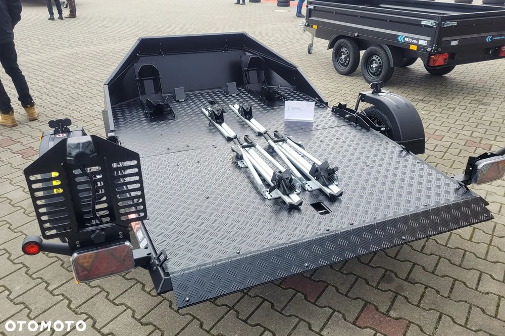 Lorries Przyczepa motocyklowa MT 2 BLACK EDITION na 2 motocykle składana uchylna 750kg - 13